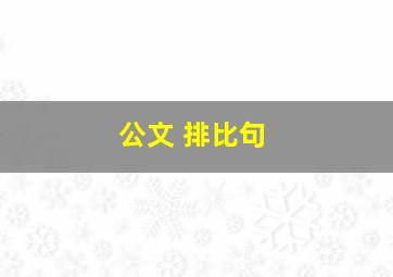 公文 排比句